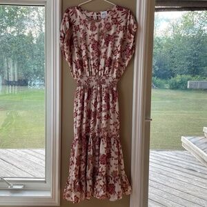 Floral Satin Dress - Size Large from Misa Los Angeles